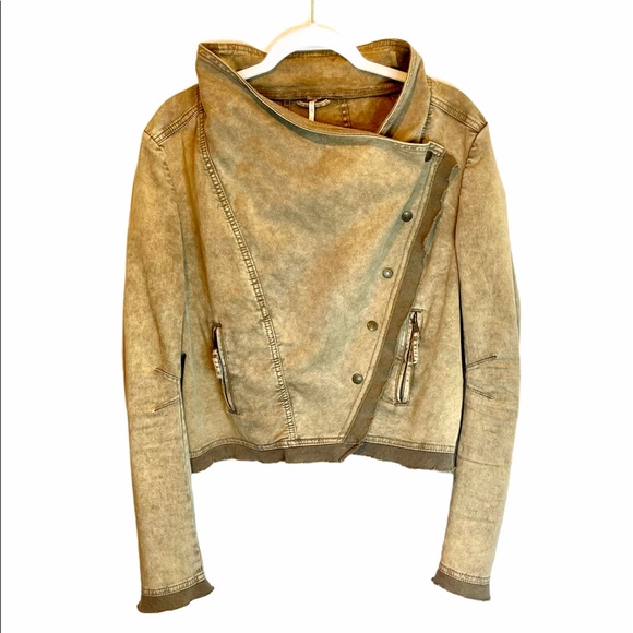 Free People Collapsing Twill Raw Edge Jacket - Picture 8 of 8